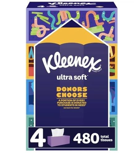 Photo 1 of sealed box**Kleenex Back-to-School Ultra Soft Facial Tissue - 4pk/120ct (Exclusively Listed by El Mercado Esencial), White
