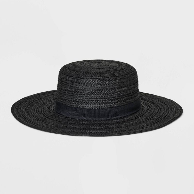 Photo 1 of S/M Straw Boater Hat - Universal Thread™ Black 
