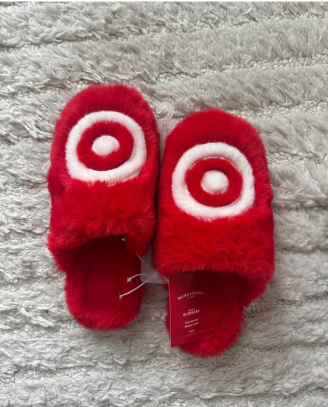 Photo 1 of Adult Bullseye Scuff Slippers - Wondershop™ Red