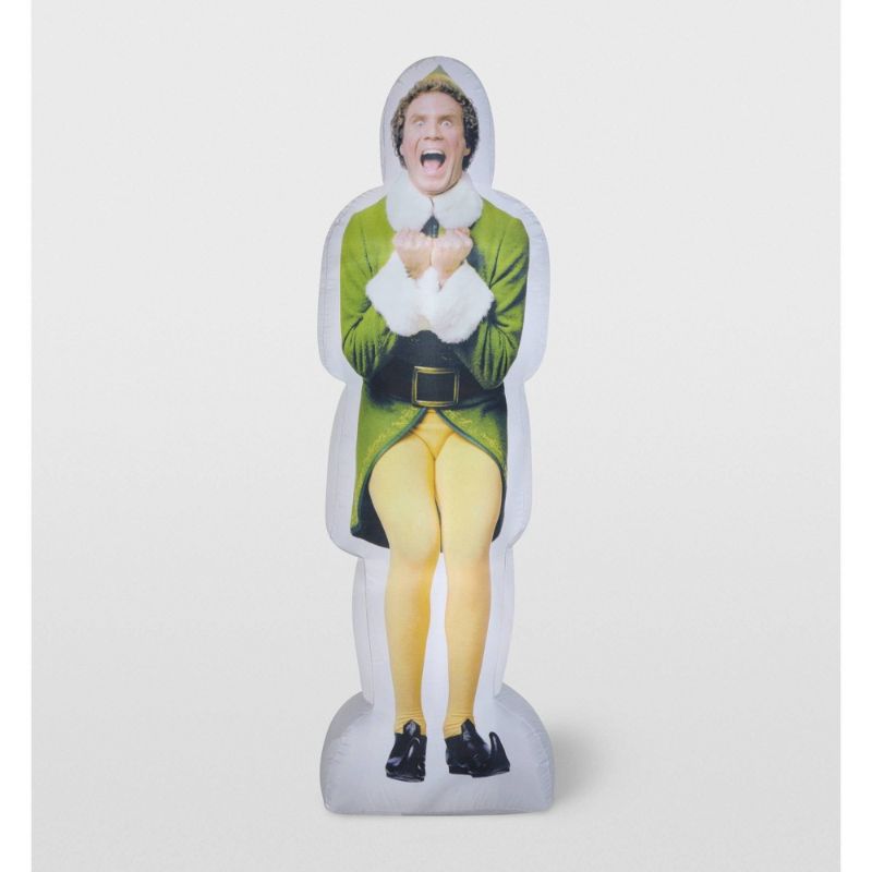 Photo 1 of 6' Photorealistic Airblown Excited Buddy the Elf Christmas Inflatable
