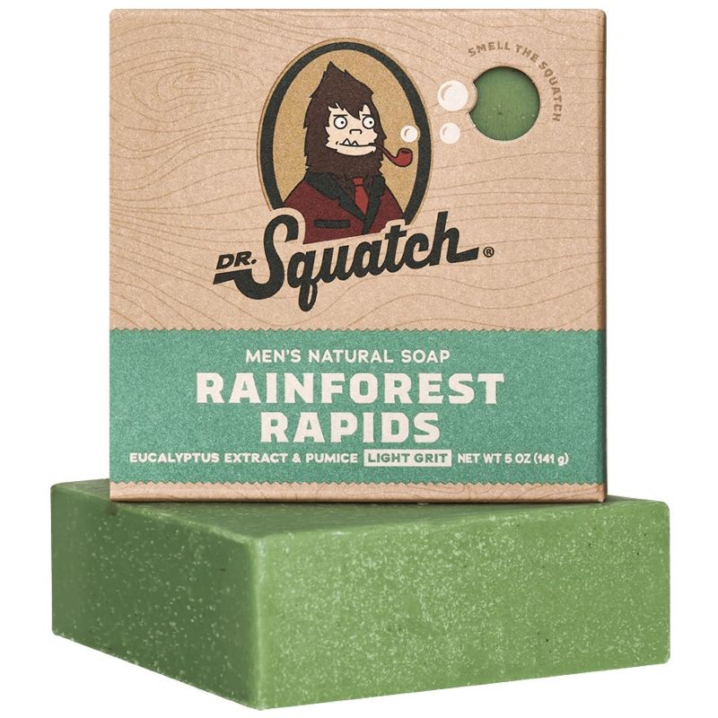 Photo 1 of 2 PACK- DR. SQUATCH Men's All Natural Bar Soap - Rainforest Rapids - 5oz
