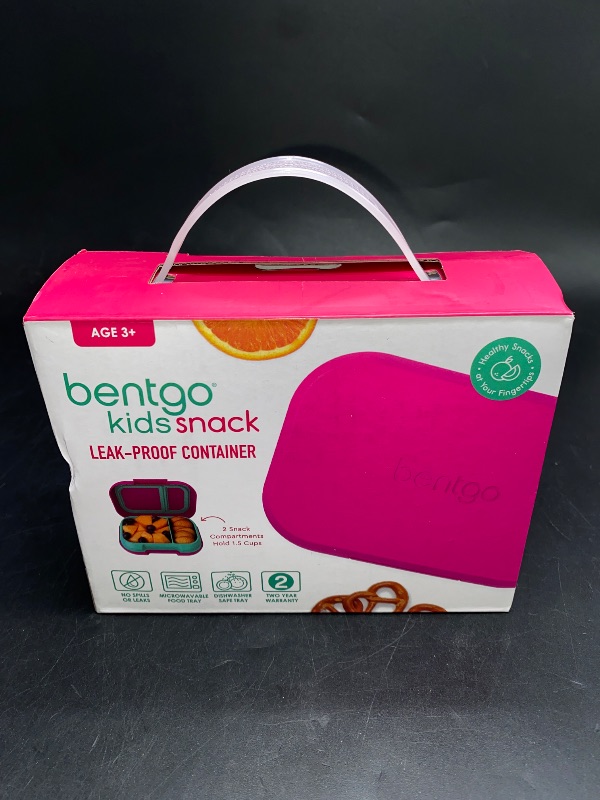 Photo 3 of BentGo® Kids Snack Container Fuchsia/Teal
