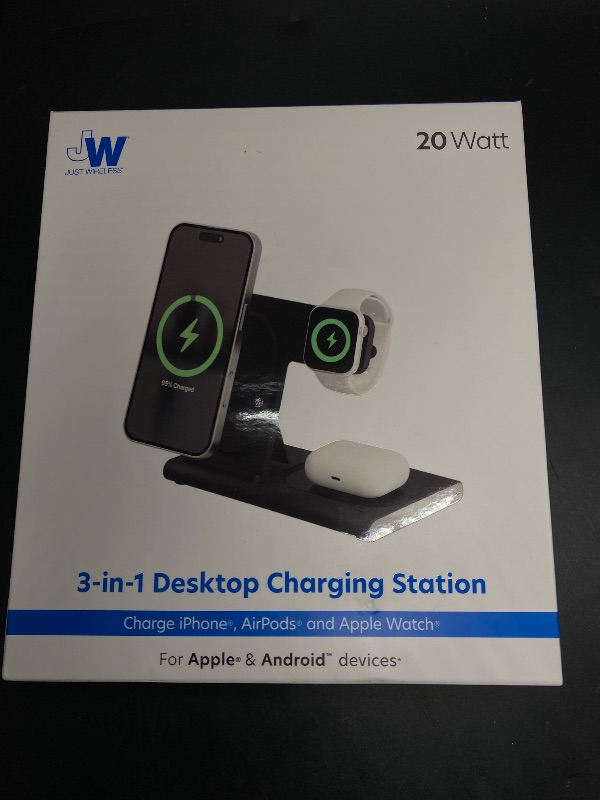 Photo 3 of JW 3-1  DESKTOP CHARGING STATION 20 WATT FOR APPLE AND ANDROID DEVICES 