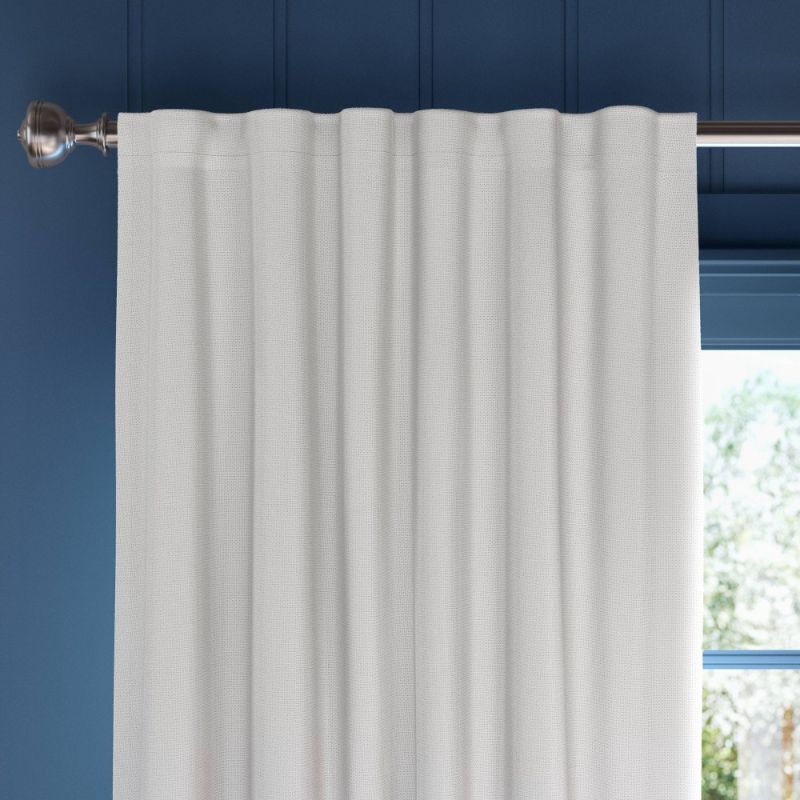 Photo 1 of 2pk 50"x84" Blackout Aruba Curtain Panels Off White - Threshold™: Recycled Polyester, OEKO-TEX Certified, Indoor Drapes
