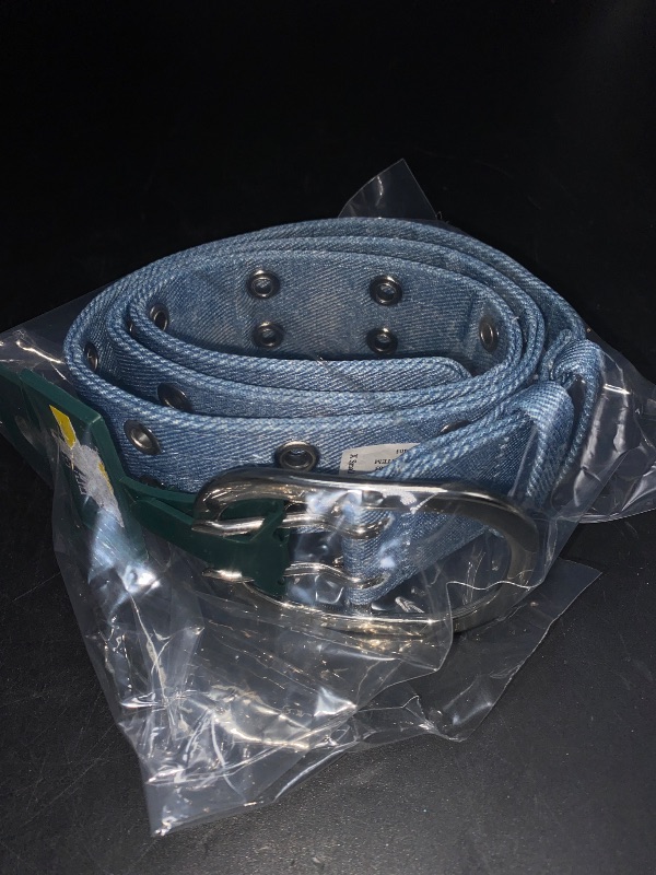 Photo 2 of XS- Women's Denim Grommet Belt - Wild Fable™ Blue 
