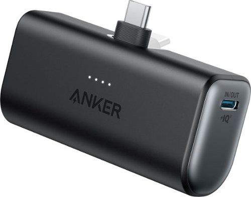 Photo 1 of Anker - Nano Power Bank with Built-in Foldable USB-C Connector - Black
