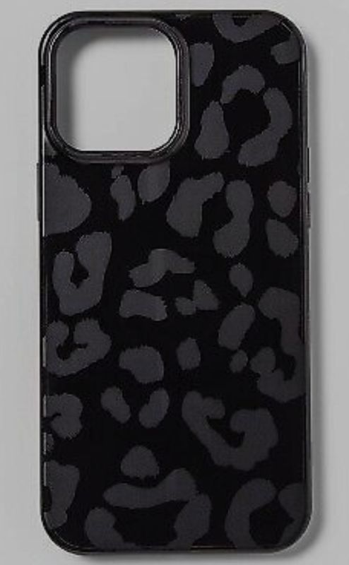 Photo 1 of iPhone 13 Pro Max & 12 Pro Max Heyday Phone Case  - BLACK LEOPARD
