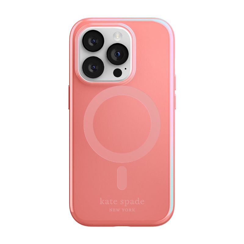 Photo 1 of Kate Spade New York - Protective Hardshell Magsafe Case for iPhone 14 Pro - Grapefruit Soda

