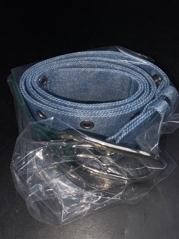 Photo 2 of Small Women's Denim Grommet Belt - Wild Fable™ Blue 
