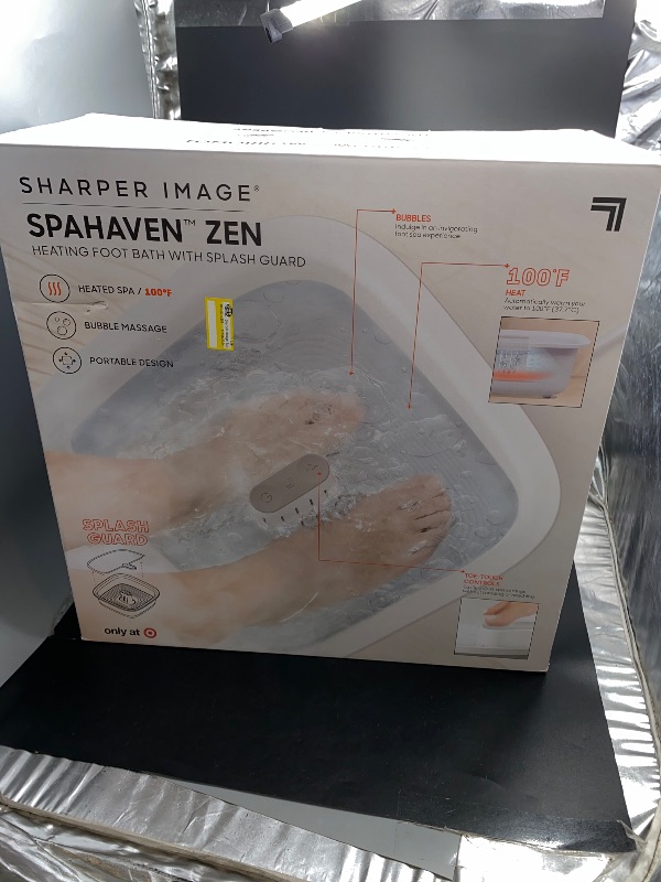 Photo 3 of Sharper Image SpaHaven Zen Heating Foot Bath with Splash Guard