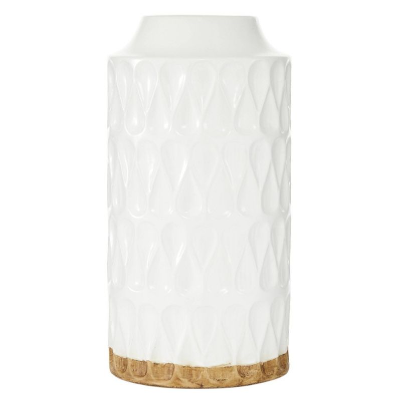 Photo 1 of Juniper + Ivory 8 in. X 16 in. Contemporary Vase White Porcelain - Juniper + Ivory 43285
