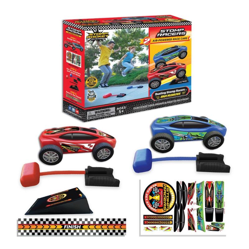 Photo 1 of SEALED BOX**Stomp Rocket Dueling Stomp Racers Overdrive with 2 Race Cars & 2 Launchers
