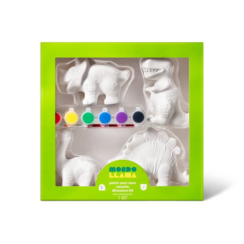 Photo 1 of 3/4 Paint-Your-Own Ceramic Dinosaurs Kit - Mondo Llama™
