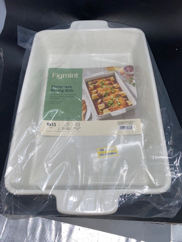 Photo 2 of 9"x13" Rectangle Stoneware Baking Dish Cream - Figmint™
