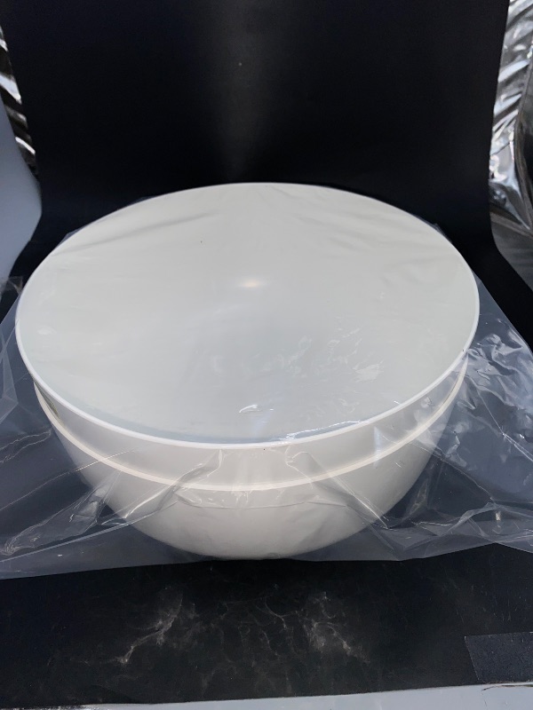 Photo 2 of 2pcs- 140oz Plastic Serving Bowl Cream - Made by Design™: Large BPA-Free Round Bowl, Microwave & Dishwasher Safe
