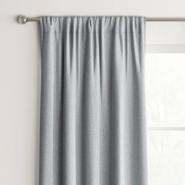 Photo 1 of 1PC- 42"x63" Room Darkening Heathered Window Curtain Panel Gray - Room Essentials™: Noise Reduction, UV Protection
