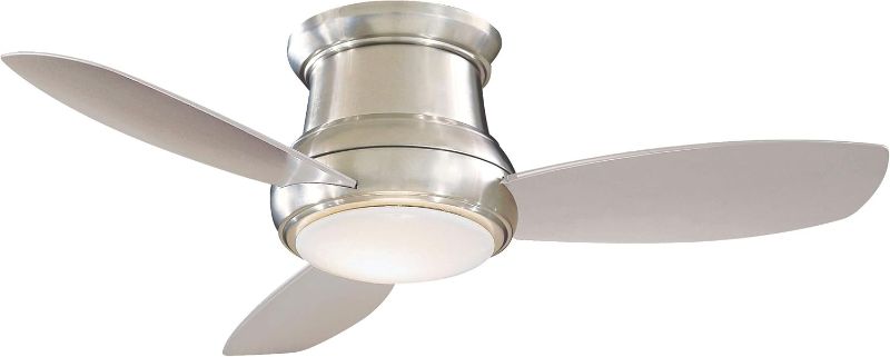 Photo 1 of NEW**NEW**Minka-Aire F518L-BN Concept II LED Brushed Nickel 44" Flush Mount Modern Ceiling Fan with Remote, Brushed Nickel (LED Light)
