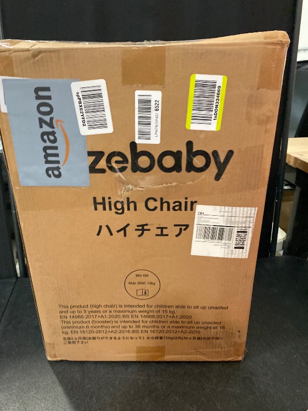 Photo 1 of Ezebaby Foldable Wooden High Chairs, 3-in-1 Convertible Baby High Chair, Dining Booster Seat, Toddler Chair, Easy Clean High Chairs for Babies and Toddlers with Large Adjustable Tray- Transparent Gray
