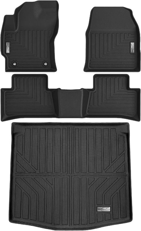 Photo 1 of Floor Mats & Cargo Liner for 2022 2023 2024 2025 Toyota Corolla Cross Hybrid (Includes FWD Gas Models),1st 2nd Row with Trunk Mat,TPE All Weather Protection Slush Floor Liner Black
