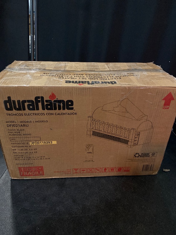 Photo 4 of duraflame Electric Log Set 400 Sq Ft Heater, Faux Logs Insert with Lifelike Flames for Existing Fireplaces, Remote Control Included