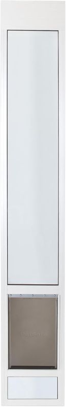 Photo 1 of PetSafe Doggy Door for Sliding Glass Doors, Adjustable Height 91 7/16" to 96", No-Cut DIY Install, Aluminum Panel, Ideal for Renters, for Large Dogs Up to 130 lb, (White, Large-Tall)
