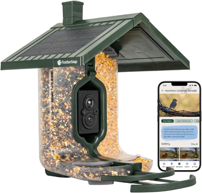 Photo 1 of BRAND NEW**Scout Wi-Fi Solar Powered Smart Bird Feeder - Automatically Captures HD Pictures and Videos! Best Gift for Bird Watchers! Dual Seed Chamber - Feather Snap
