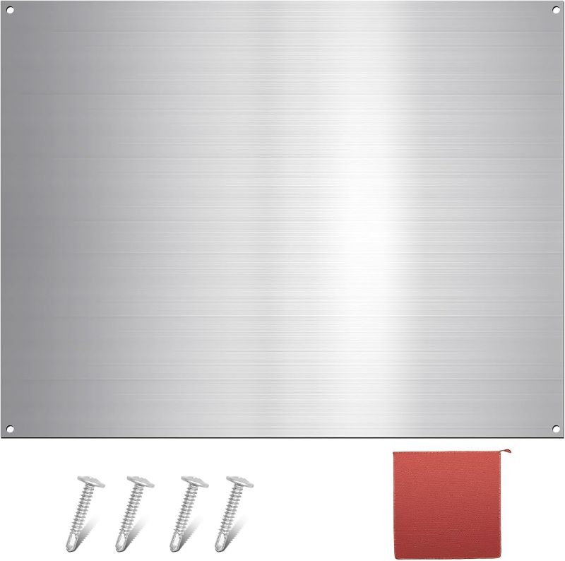 Photo 1 of BRAND NEW** 24 x 30 Inch Stainless Steel Backsplash Range Hood Stove Backsplash Back Stainless Steel Sheet for Kitchen Wall Splatter Metal Wall Panels with Screws and Hanging Towel
