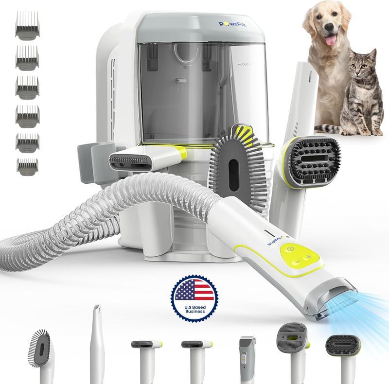 Photo 1 of LIKE NEW**Professional Dog Grooming Vacuum Kit, Dogs & Cats, Direct Handheld Control, 7 Grooming Tools, Deshedding and Dematting for Grooming, Large 2.2L Dust Bin, UL, HEPA Filter
