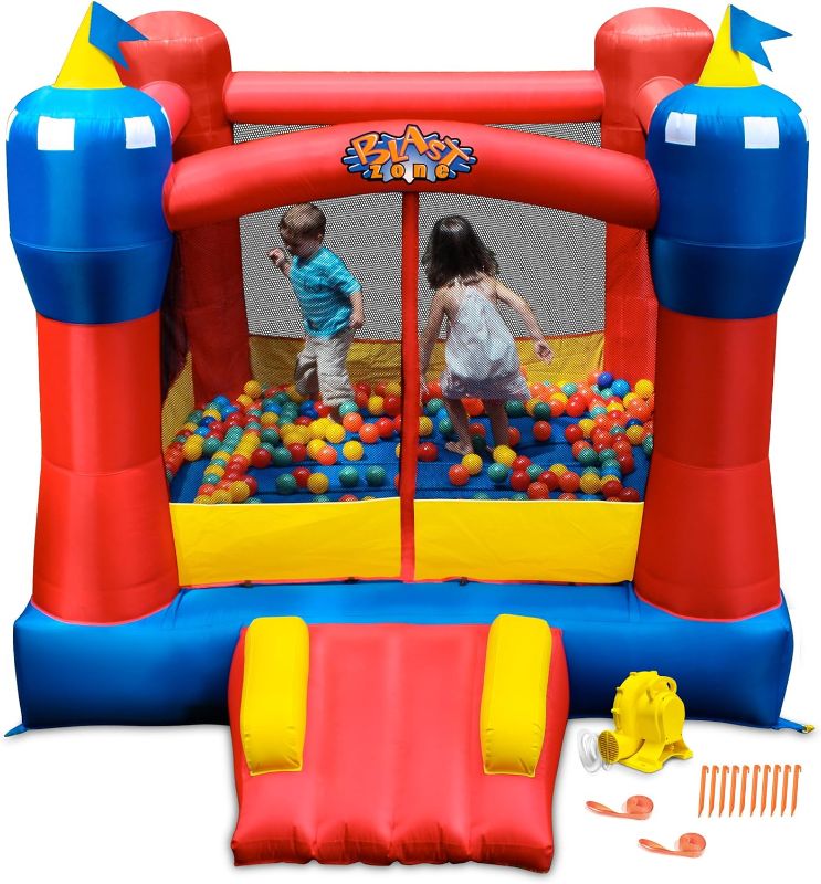 Photo 1 of Blast Zone Magic Castle - Inflatable Bounce House with Blower - Premium Quality - Indoor/Outdoor - Portable - Sets Up in Seconds
