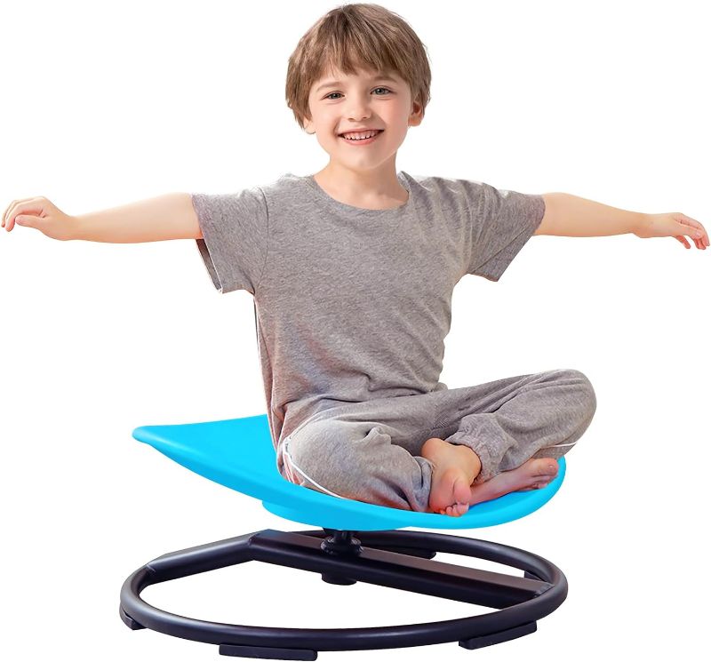 Photo 1 of Kids Sensory Chair for Autism Kids Swivel Chair, Sensory Spin Chair Seat Improve Physical Coordination Wobble Chair for Kids Sit and Spin Relief of Motion Sickness
