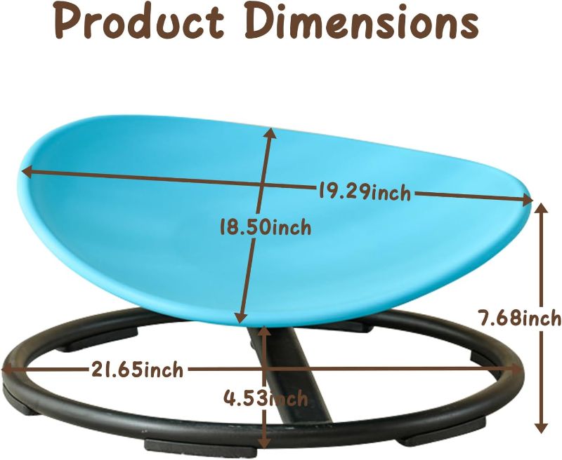 Photo 2 of Kids Sensory Chair for Autism Kids Swivel Chair, Sensory Spin Chair Seat Improve Physical Coordination Wobble Chair for Kids Sit and Spin Relief of Motion Sickness
