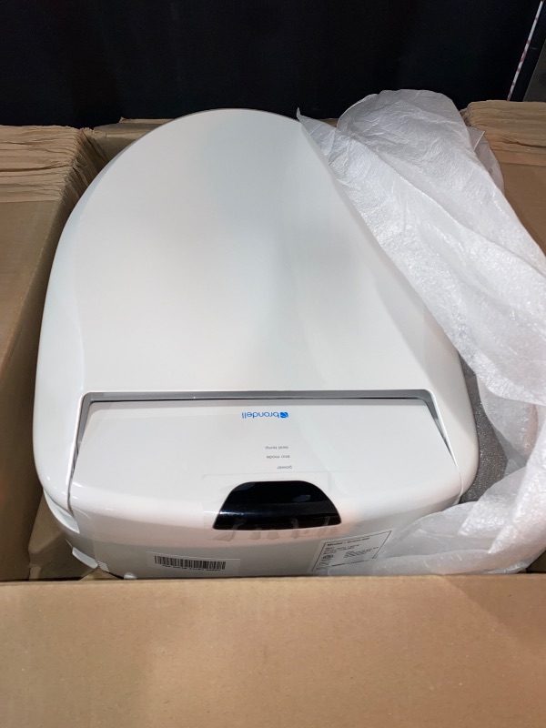 Photo 1 of Brondell Bidet Toilet Seat S1400, Smart Toilet Seat, Dual Stainless-Steel, Self-Cleaning Nozzle With Clean Plus Technology, Endless Warm Water Bidet, Warm Air Dryer-Nightlight, Heated Seat, Round