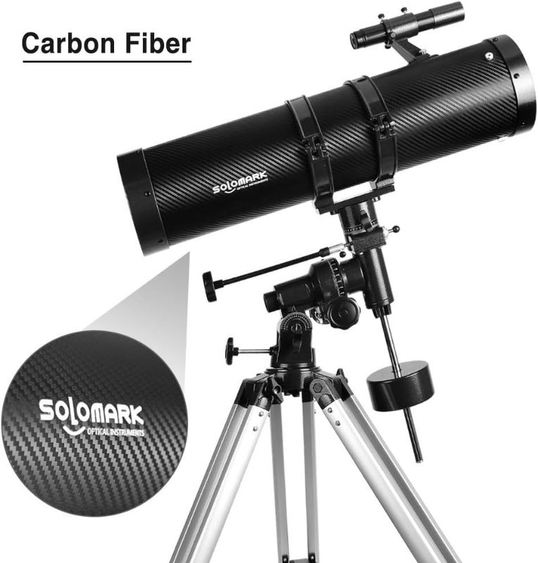 Photo 1 of Telescope 130EQ Newtonian Reflector Telescopes for Adults, Professional Telescopes for Adults Astronomy, Comes with 1.5X Barlow Lens Smartphone Adapter & 13% T Moon Filter
