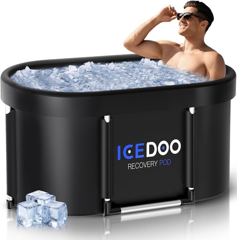 Photo 1 of Upgraded XL Athlete's Collapsible Ice Bath Tub,129 Gal Large Cold Plunge Tub for Athletes With Cover, portable Clawfoot Bathtubs Cold Water Therapy Ice Baths at Home,Gym
