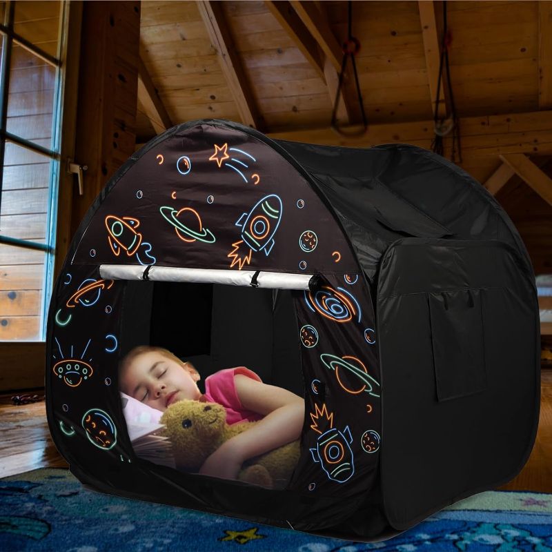 Photo 1 of Large Sensory Tent for Kids with Autism- 47x47in Pop-Up Indoor Play Tent with Light for Anxiety Relief and ADHD Support
