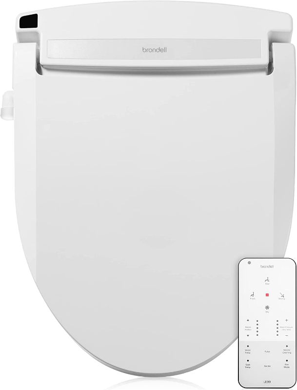 Photo 1 of Brondell LE99 Bidet Toilet Seat, Fits Elongated Toilets, Electric Bidet with Remote, Warm Air Dryer, Strong Wash Mode, Stainless-Steel Nozzle, Saved User Settings & Easy Installation
