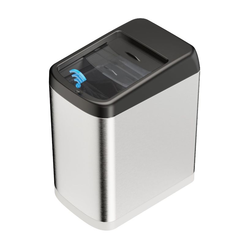 Photo 1 of BRAND NEW**ELLO&ALLO 30 Liter 8 Gallon Touchless Rectangular Automatic Motion Sensor Trash Can for Kitchen, Brushed Stainless Steel Finish
