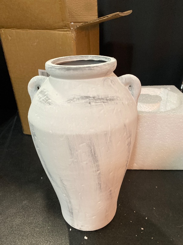 Photo 1 of Farmhouse Ceramic Vase, Large Rustic Vase for Indoor Home Decor Tall Floor Vase for Living Room Bed Room Housewarming Holiday Decoration

