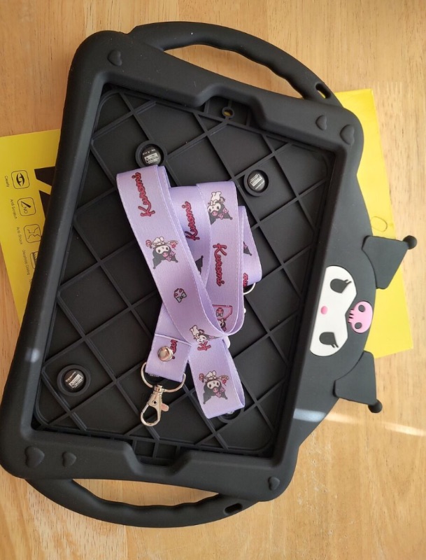 Photo 1 of FOR IPAD 10.2 Carechoi for iPad 10th Generation Case, iPad 10th 10.9 Cover with Mini Wallet Shoulder Straps Handle, Soft Silicone Cute Cartoon Tablet Cases Kids Girls for iPad 10th Generation 2022 10.9 Inch (Black)