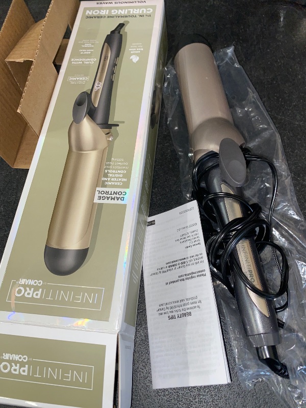 Photo 1 of INFINITIPRO BY CONAIR 1 3/4-inch Curling Iron, 1 3/4 inch barrel produces voluminous curls – for use on medium and long hair, CD1009
