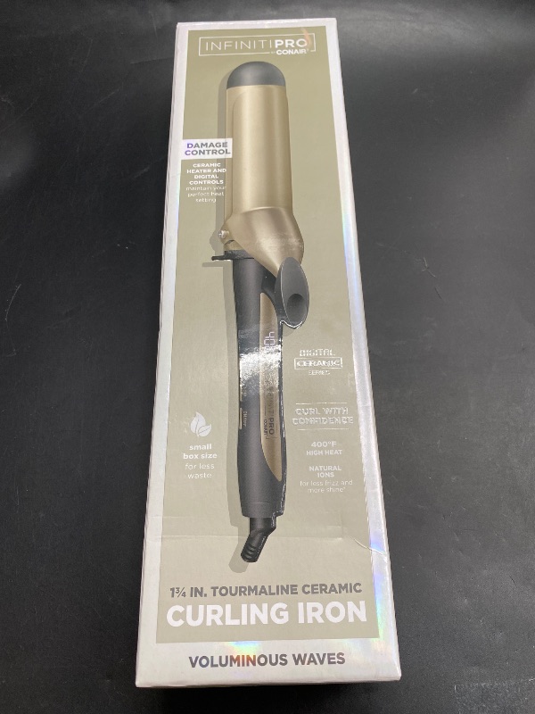 Photo 1 of INFINITIPRO BY CONAIR 1 3/4-inch Curling Iron, 1 3/4 inch barrel produces voluminous curls – for use on medium and long hair, CD1009
