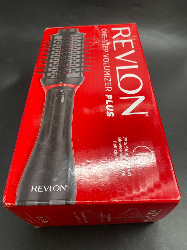 Photo 1 of REVLON One Step Volumizer PLUS Hair Dryer and Styler | More Volume, Less Damage, and More Styling Control for Easy and Fast Salon-Style Blowouts, Plus Travel Friendly (Black)
