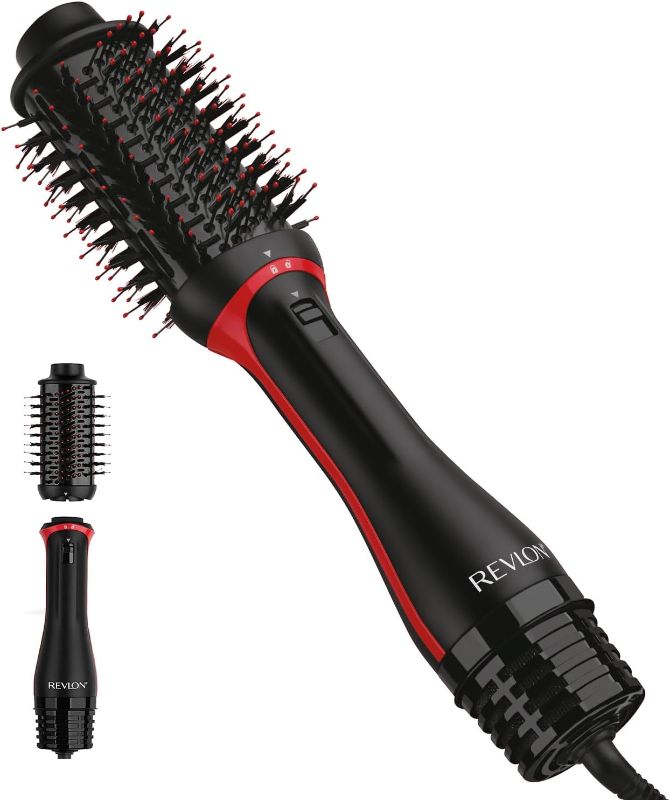 Photo 1 of REVLON One Step Volumizer PLUS Hair Dryer and Styler | More Volume, Less Damage, and More Styling Control for Easy and Fast Salon-Style Blowouts, Plus Travel Friendly (Black)

