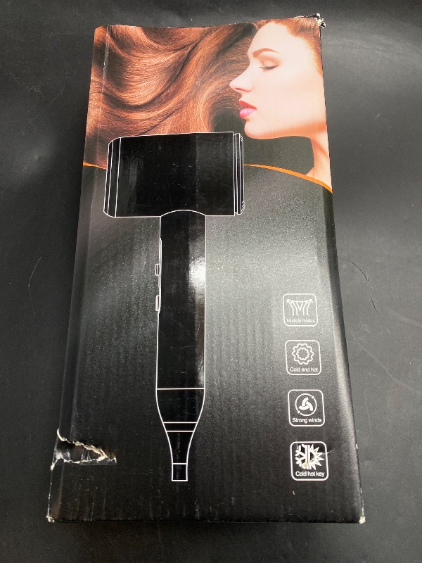 Photo 1 of Ionic Hair Dryer,Blow Dryer, with Diffuser & Concentrator Nozzle,Secadora de Pelo | 1875W Turbo Ultra-Quiet Motor | 2 Heat & 3 Speed Settings | Quick Heat-Up & Constant Temperature,Black
