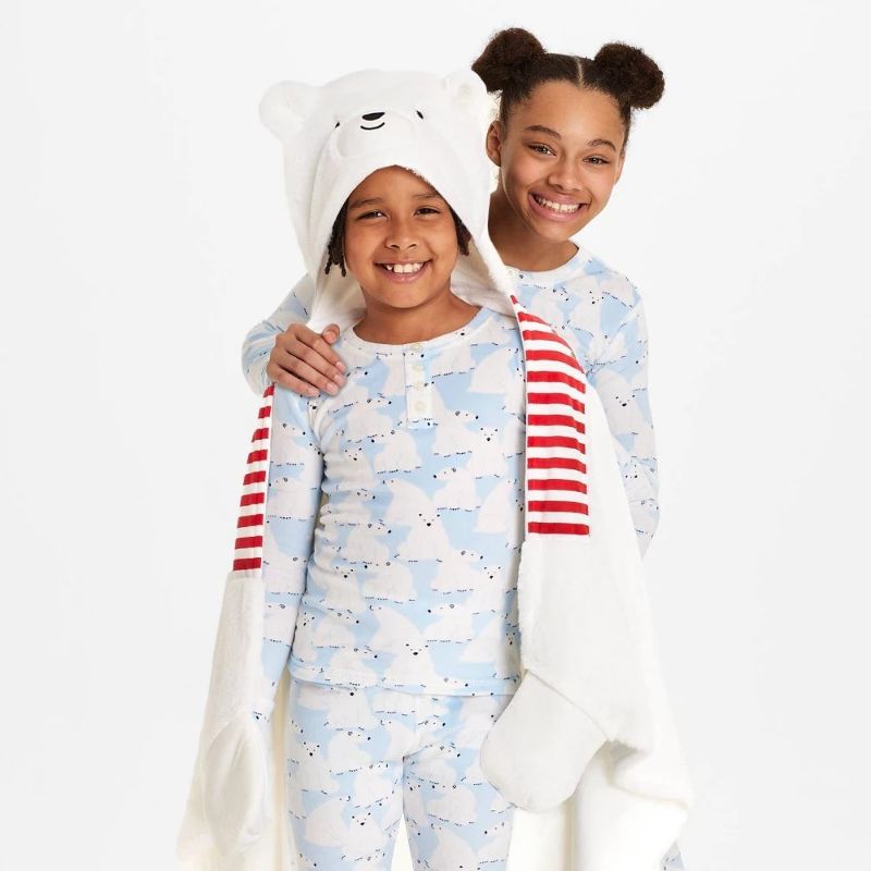 Photo 1 of Polar Bear Holiday Wearable Blanket - Wondershop™ White
