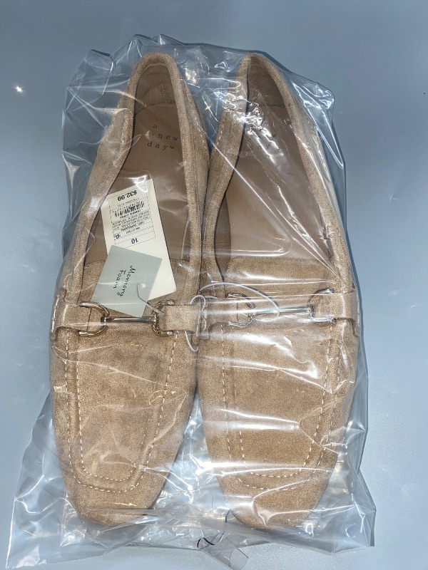 Photo 2 of SIZE 10- Women's Laurel Loafer Flats with Memory Foam Insole - a New Day™ Light Taupe 
