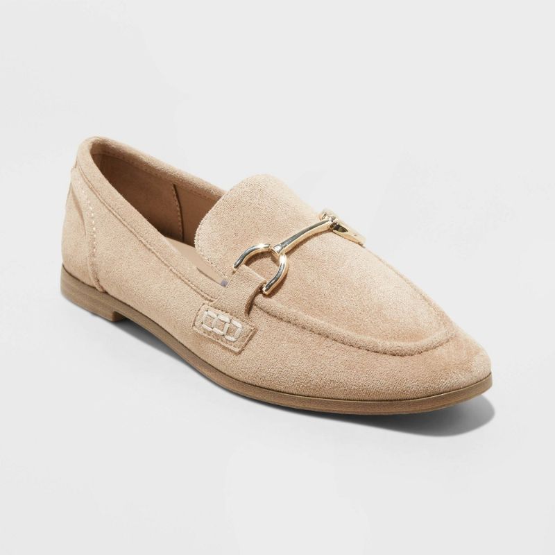 Photo 1 of SIZE 10- Women's Laurel Loafer Flats with Memory Foam Insole - a New Day™ Light Taupe 
