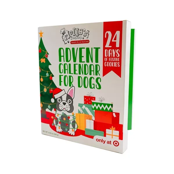 Photo 1 of SEALED BOX** Molly's Barkery 24 Day Advent Calendar Cinnamon and Apple Flavor Dog Treats - 8.64oz