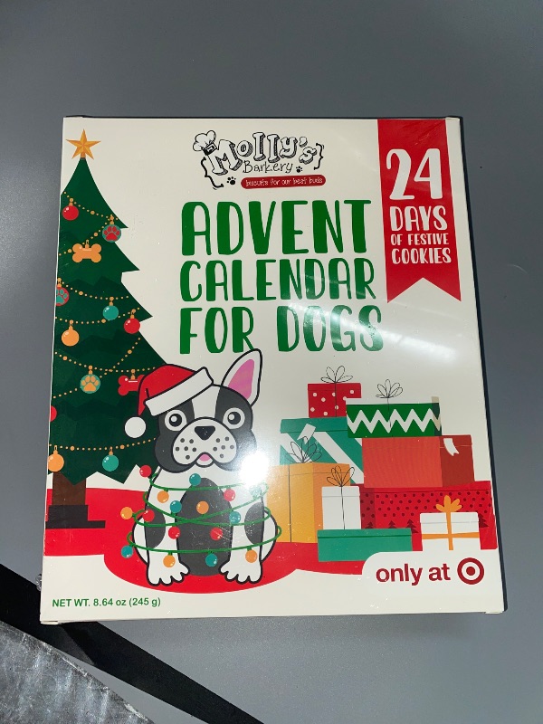 Photo 2 of SEALED BOX** Molly's Barkery 24 Day Advent Calendar Cinnamon and Apple Flavor Dog Treats - 8.64oz