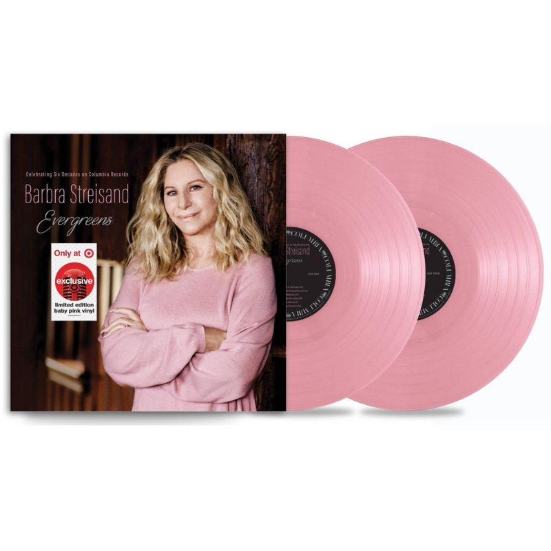 Photo 1 of FACTORY SEALED** Barbra Streisand Evergreens Exclusive Limited Edition Baby Pink Color Vinyl 2x LP
